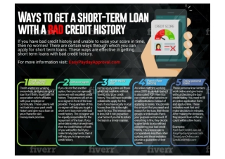 Ways To Get A Short Term Loan With A Bad Credit History