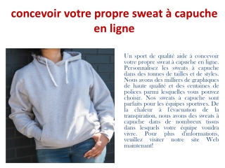 concevoir votre propre sweat à capuche en ligne