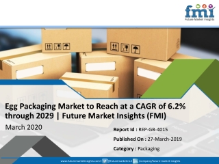 Egg Packaging Market is Poised to Exhibit A Moderate CAGR of 6.2% by 2029 | FMI Reports