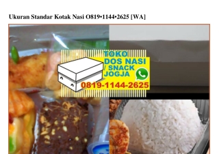 Ukuran Standar Kotak Nasi 0819•1144•2625[wa]