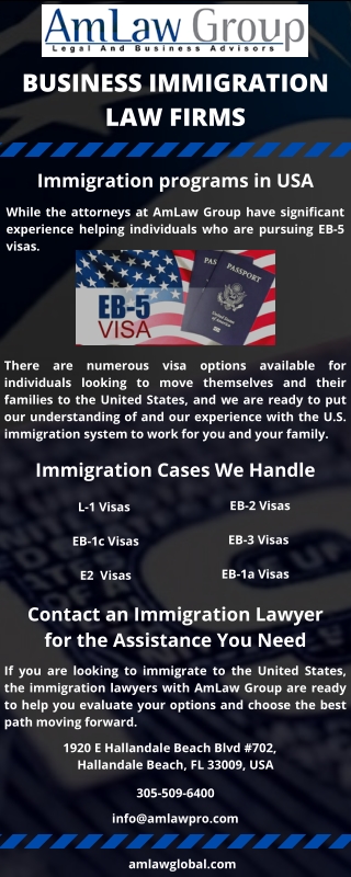 BUSINESS IMMIGRATION LAW FIRMS