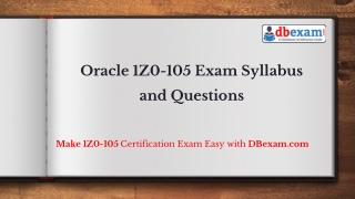 [PDF] Oracle 1Z0-105 Exam Syllabus and Questions