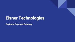 Paytrace Payment Gateway