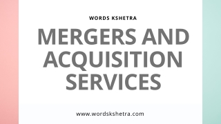 Merger Acquisition Services