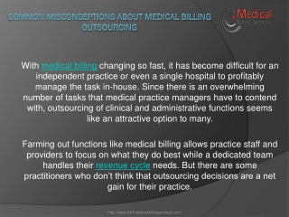 Common Misconceptions About Medical Billing Outsourcing