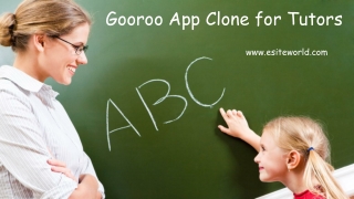 Gooroo App Clone for Tutors