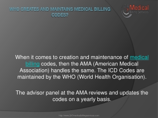 Who creates And Maintains Medical Billing Codes?
