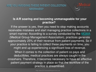 Are You Avoiding These Patient Collection Mistakes?