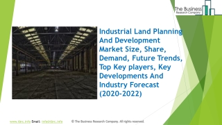 Global Industrial Land Planning And Development Market Report 2020