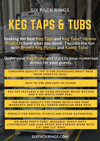 Keg Taps and Keg Tubs