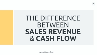 The Difference between Sales Revenue and Cash Flow