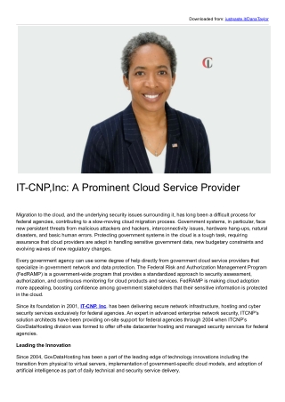 Dana Taylor | IT-CNP Inc | A Prominent Cloud Service Provider