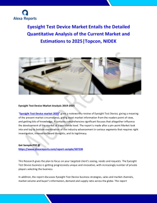 Global Eyesight Test Device Market Analysis 2015-2019 and Forecast 2020-2025