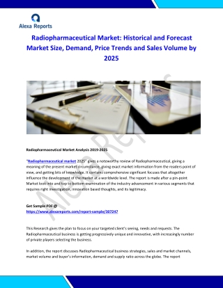 Global Radiopharmaceutical Market Analysis 2015-2019 and Forecast 2020-2025
