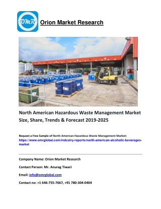North American Hazardous Waste Management Market Size, share, Industry Growth, Future Prospects, Opportunities, Forecast