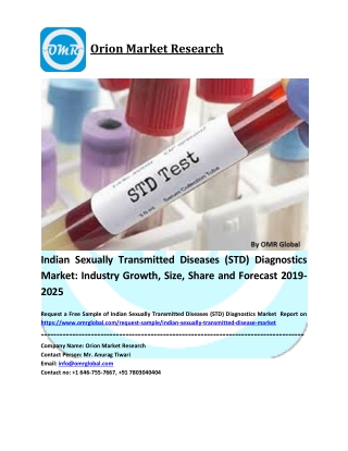 Indian Sexually Transmitted Diseases (STD) Diagnostics Market Size, Share, Forecast, Analysis, Industry Report to 2025