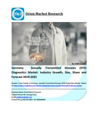 Germany  Sexually Transmitted Diseases (STD) Diagnostics Market Size, Industry Trends, Share and Forecast 2019-2025