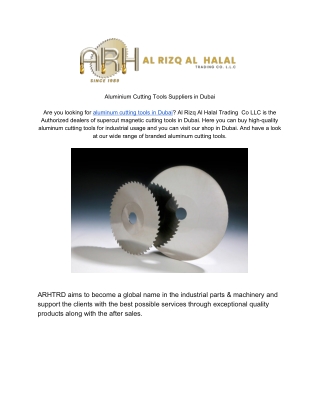 Aluminium Cutting Tools Suppliers in Dubai