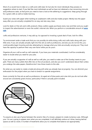 Fine Arts And Crafts Tips You Needed To Have To Review