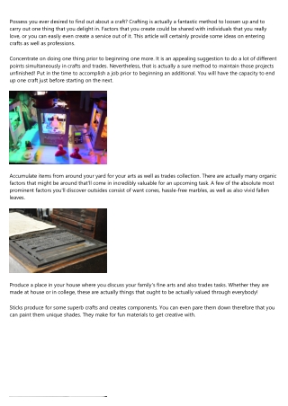 Fine Arts And Also Trades Tips You Required To Check out