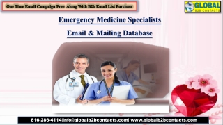 Emergency Medicine Specialists  Email & Mailing Database