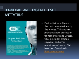 Eset.com/activate | Download And Install Eset Antivirus