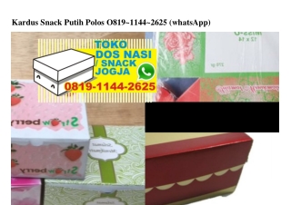 Kardus Snack Putih Polos 08I9·II44·2625[wa]