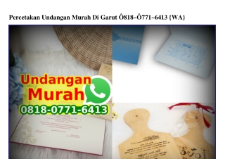 Percetakan Undangan Murah Di Garut Ö818·Ö771·6413[wa]