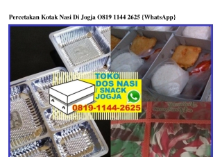 Percetakan Kotak Nasi Di Jogja O819–1144–2625[wa]