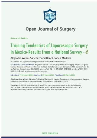 Open Journal of Surgery