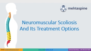 Neuromuscular Scoliosis and Its Treatment Options