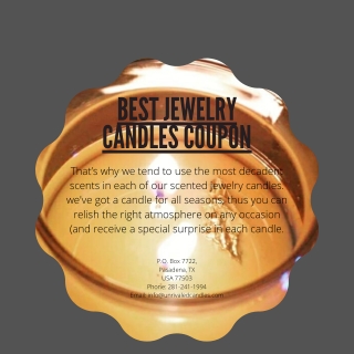 Best Jewelry Candles Coupon  Unrivaled Candles