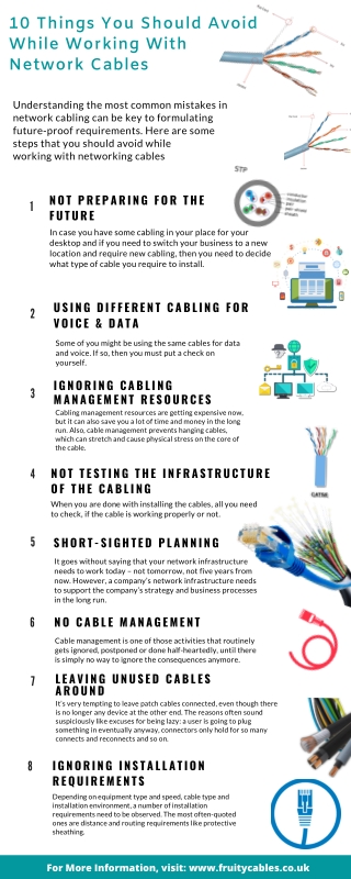 10 Things You Should Avoid While Working With Network Cables