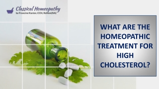 What are the Homeopathic Treatment for High Cholesterol?