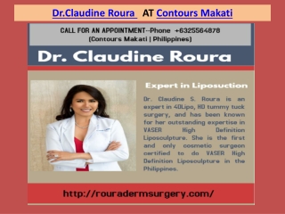 Dr.Claudine Roura | Contours Makati | Benefits of VASER Lipo