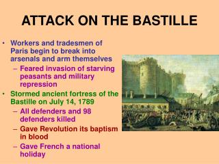 ATTACK ON THE BASTILLE