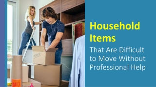 Household Items That Are Difficult to Move Without Professional Help