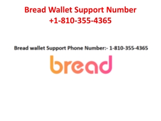 Bread Wallet Support Number 810-355-4365