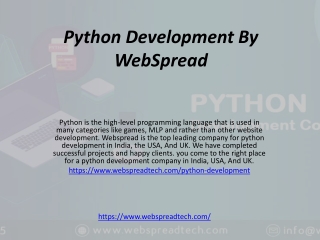 Top Leading Python Development Company In India, USA, And UK| WebSpread