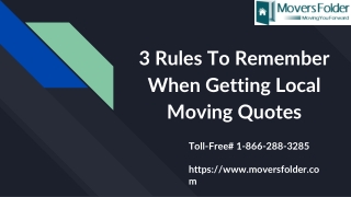  3 Rules To Remember When Getting Local Moving Quotes