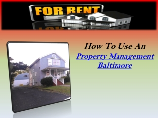 Property Management Baltimore