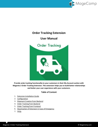 Magento 2 Order Tracking, Magento 2 Shipment Tracking Plugin