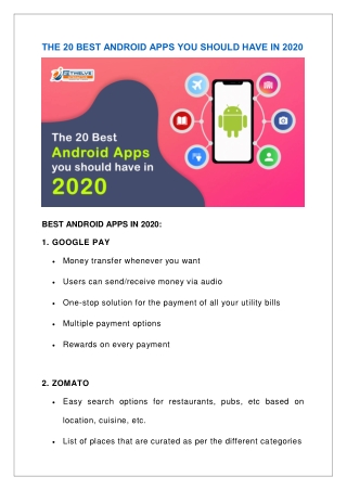 The 20 Best Android Apps you should have in 2020 - 21Twelve Interactive