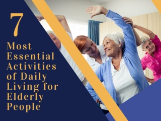 Daily Essential Activities for Seniors