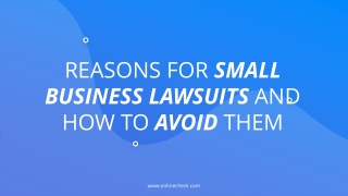 Reasons for Small Business Lawsuits And How to Avoid Them
