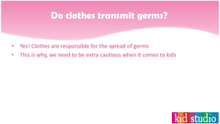 Do clothes transmit germs?