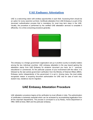 UAE Embassy Attestation