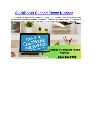 Quickbooks Support Phone Number
