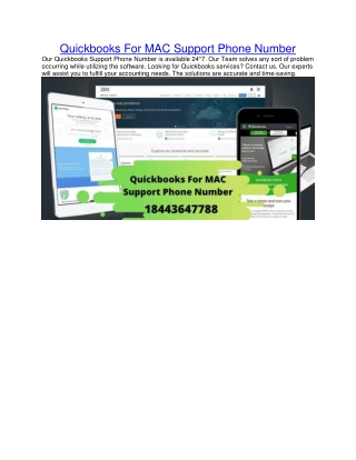 Quickbooks For MAC Support Phone Number