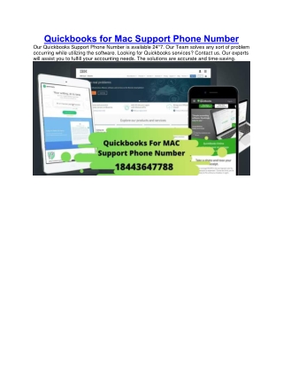 Quickbooks For MAC Support Phone Number